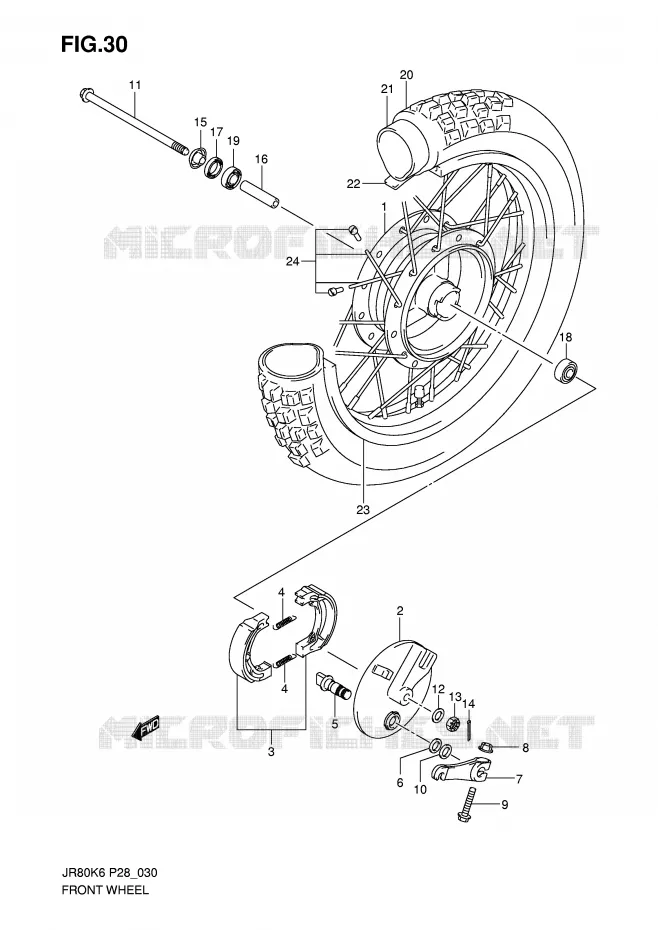ROUE AVANT Suzuki MOTO 80 JR 2006  JR80K6(P28)