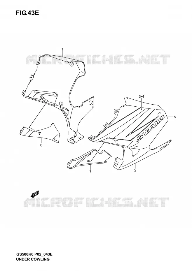 SABOT  (GS500FK4/FUK4) Suzuki MOTO 500 GS-E 2005  GS500K5(P19)