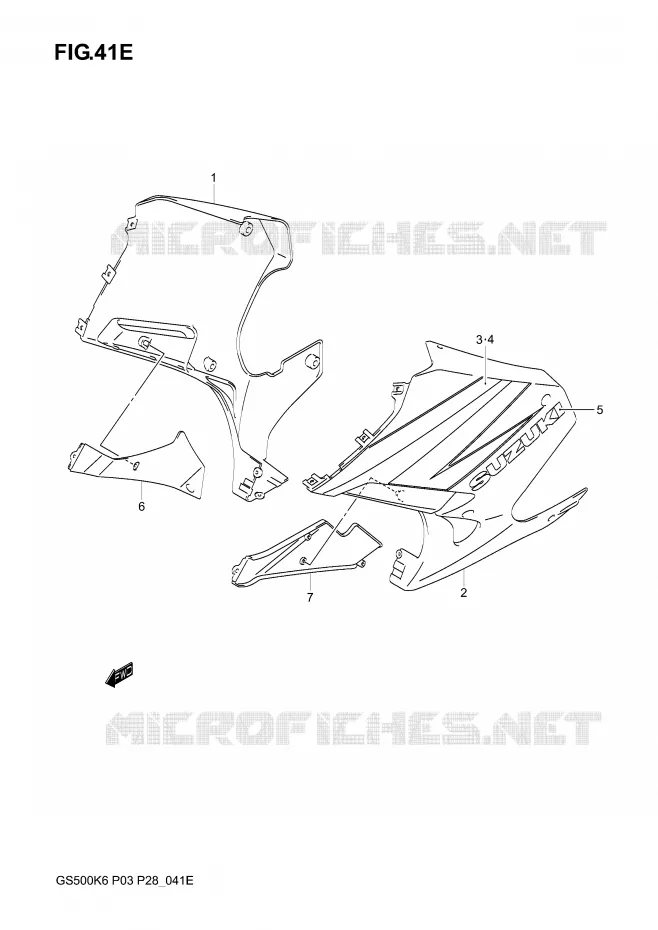 SABOT  (GS500FK4) Suzuki MOTO 500 GS-E 2004  GS500K4(P3)