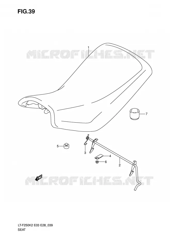 SELLE Suzuki QUAD 250 OZARK 2006  LT-F250K6(E3/E28)