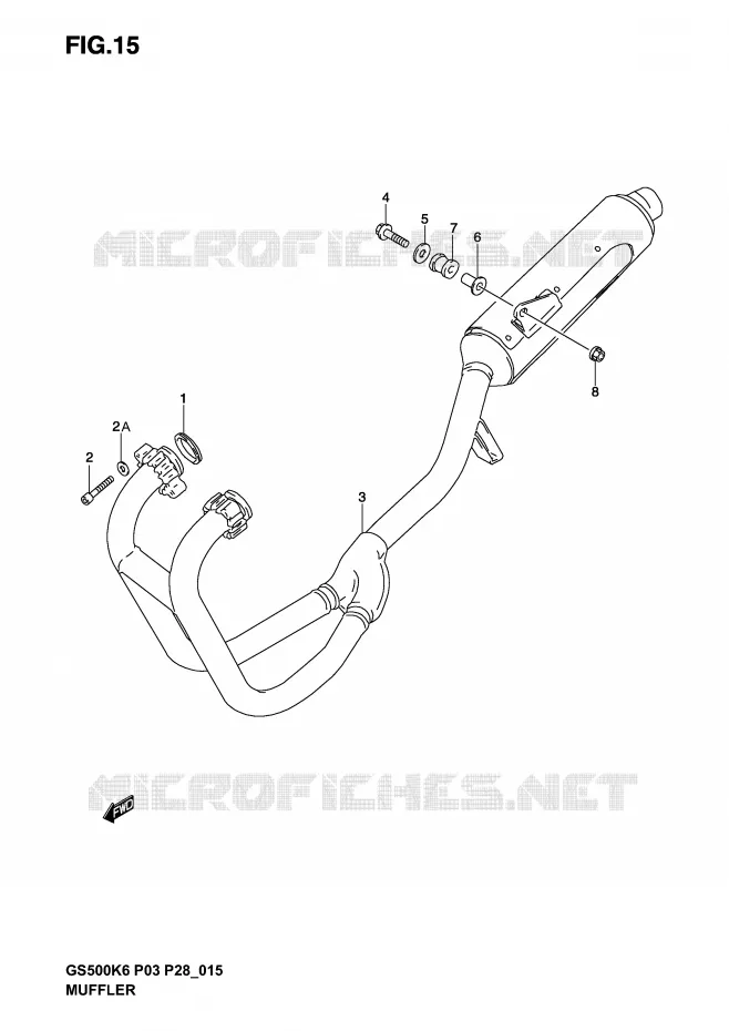 SILENCIEUX Suzuki MOTO 500 GS-E 2004  GS500K4(P3)