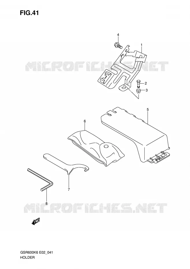 SUPPORT Suzuki MOTO 600 GSR 2010  GSR600UAL0(E2)