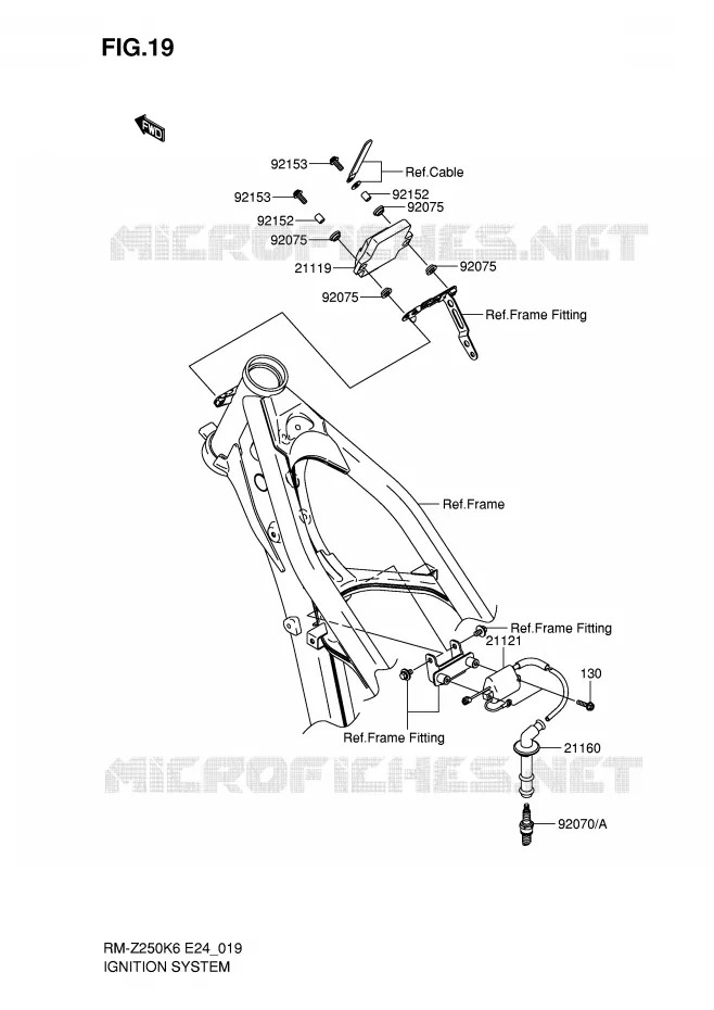 ALLUMAGE Suzuki MOTO 250 RM-Z 2006  RM-Z250K6(E24)