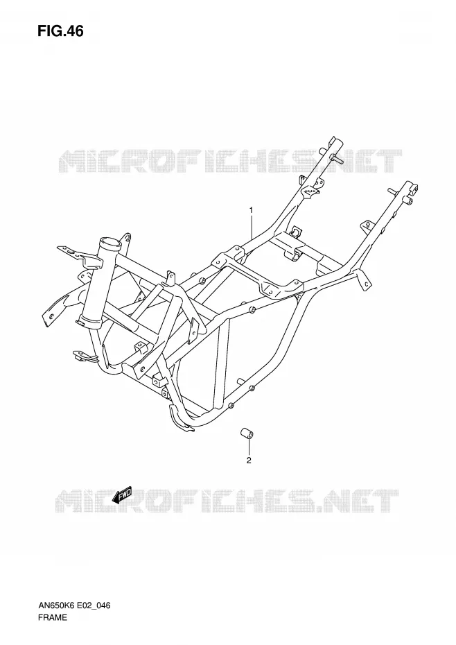 CADRE Suzuki SCOOTER 650 BURGMAN 2010  AN650L0(E2)