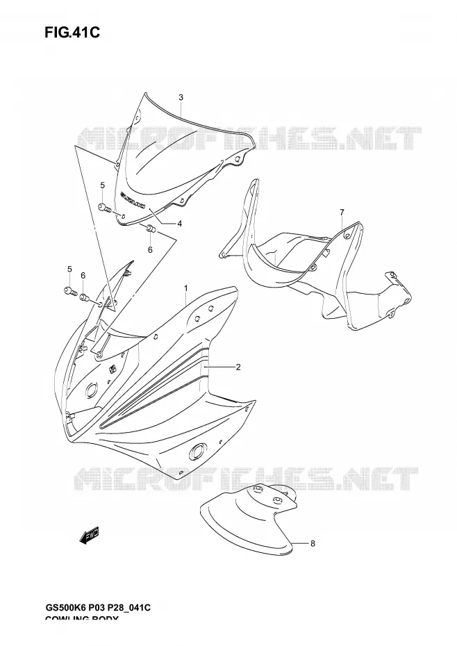 CARENAGES - ETIQUETTES (GS500FK6) Suzuki MOTO 500 GS-F 2005  GS500FK5(P3)