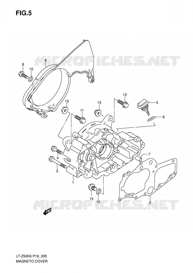 CARTER ALLUMAGE Suzuki QUAD 50 QUADSPORT 2013  LT-Z50L0(P19)