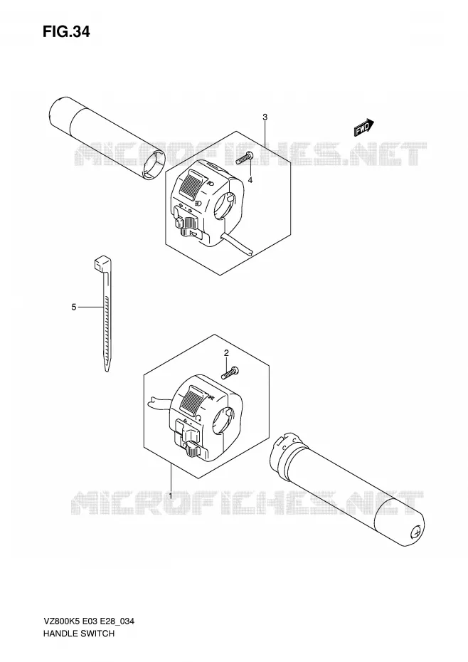 COMMODOS (MODELE K5/K6) Suzuki MOTO 800 MARAUDER 2008  VZ800K8(E3/E28)