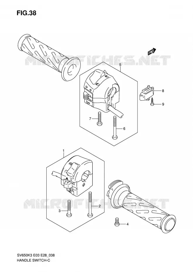 COMMODOS (SV650K3/K4/K5/K6/K7/AK7) Suzuki MOTO 650 SV 2004  SV650K4/SK4(E3/E28)