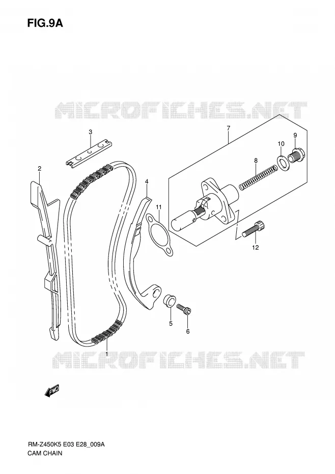 DISTRIBUTION (MODEL K7) Suzuki MOTO 450 RM-Z 2006  RM-Z450K6(E3/E28)
