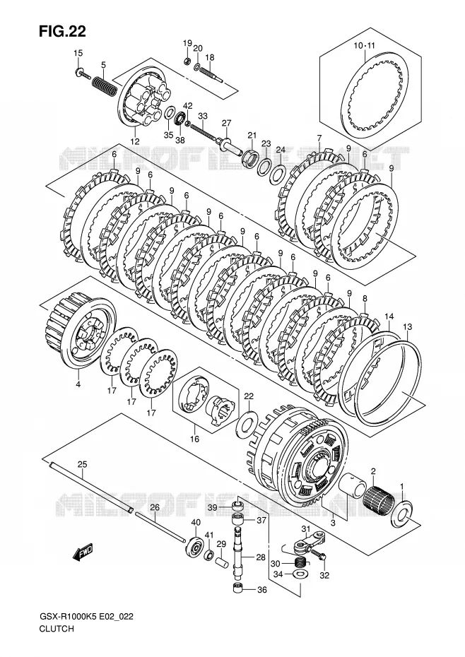 EMBRAYAGE Suzuki MOTO 1000 GSX-R 2006  GSX-R1000U2K6(E2)