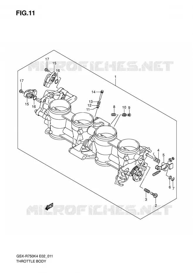 ENSEMBLE INJECTION Suzuki MOTO 750 GSX-R 2005  GSX-R750K5(E2)