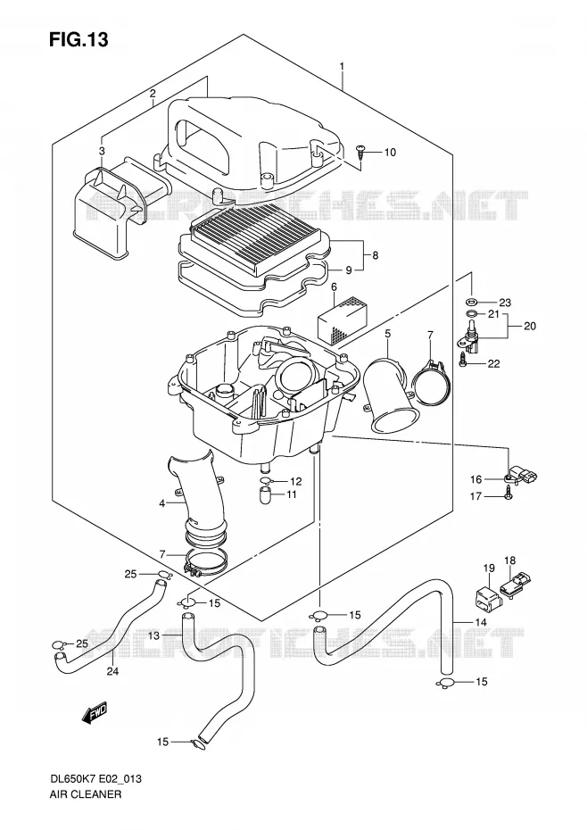 FILTRE A AIR Suzuki MOTO 650 V-STROM 2009  DL650UEK9(E2)