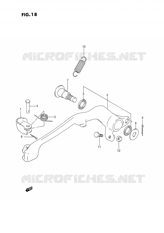 FREIN ARRIERE Suzuki MOTO 250 RM 1993  RM250P(E2)