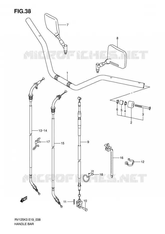 GUIDON Suzuki MOTO 125 VAN-VAN 2003  RV125K3(E19)