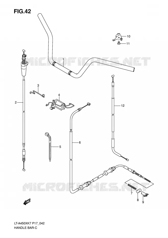 GUIDON Suzuki QUAD 450 KINGQUAD 2008  LT-A450XZK8(P17)
