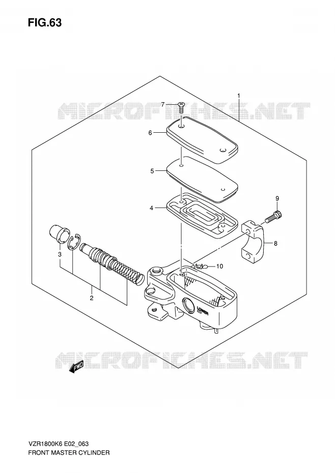 MAITRE CYLINDRE AVANT Suzuki MOTO 1800 INTRUDER 2010  VZR1800L0(E2)