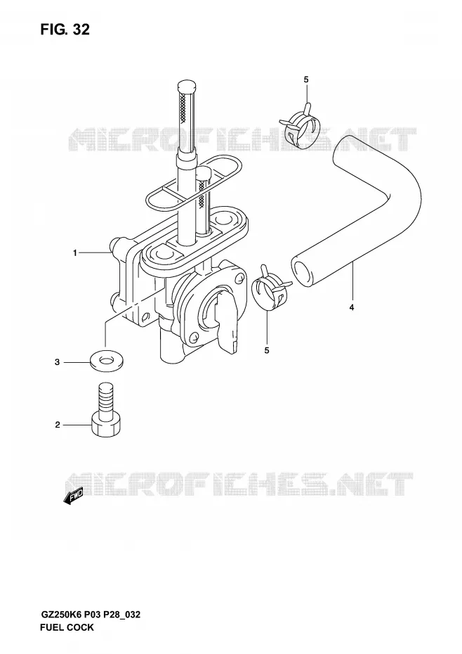 ROBINET D'ESSENCE Suzuki MOTO 250 MARAUDER 2006  GZ250K6(P3)