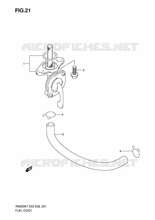 ROBINET D'ESSENCE Suzuki MOTO 250 RM 2007  RM250K7(E3/E28)