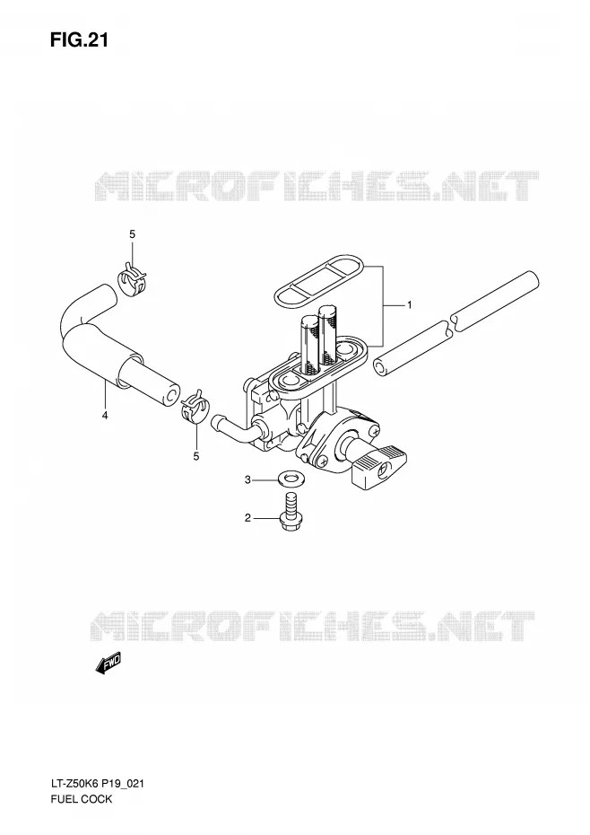 ROBINET D'ESSENCE Suzuki QUAD 50 QUADSPORT 2010  LT-Z50K9(P19)
