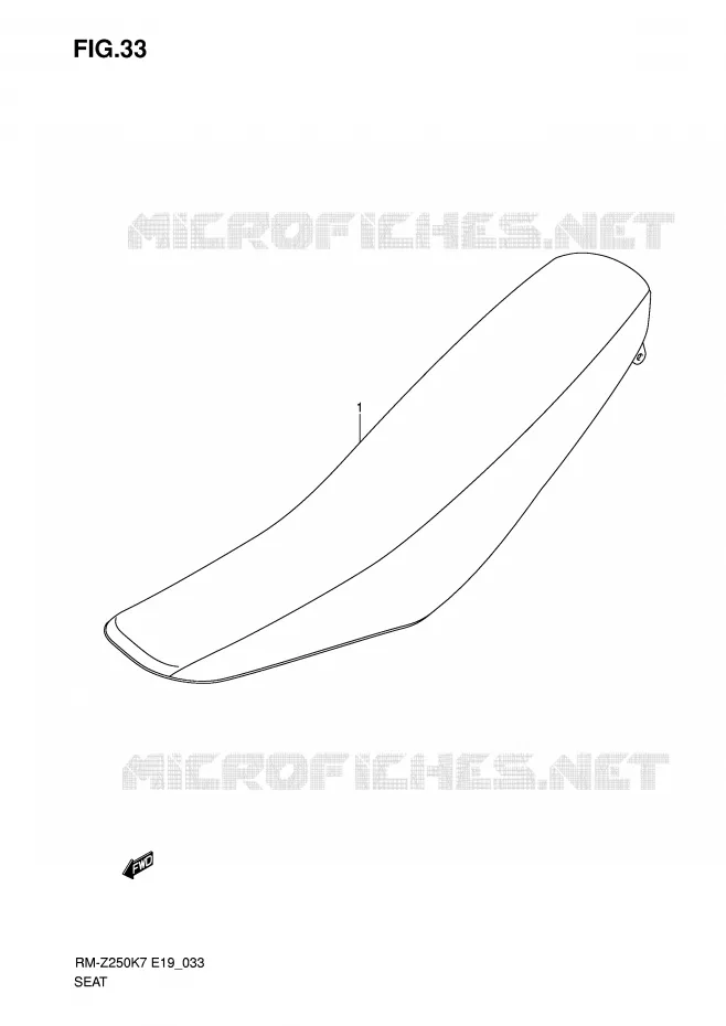 SELLE Suzuki MOTO 250 RM-Z 2007  RM-Z250K7(E19)