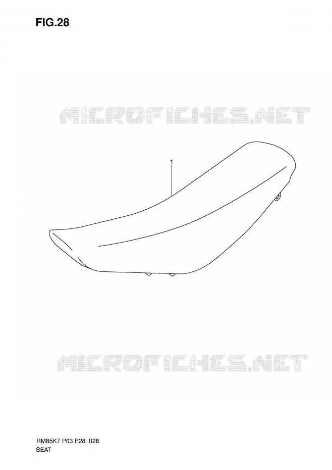 SELLE Suzuki MOTO 85 RM 2008  RM85LK8(P3/P28)