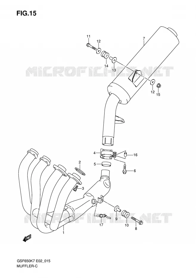 SILENCIEUX Suzuki MOTO 650 BANDIT 2007  GSF650SUK7(E19)