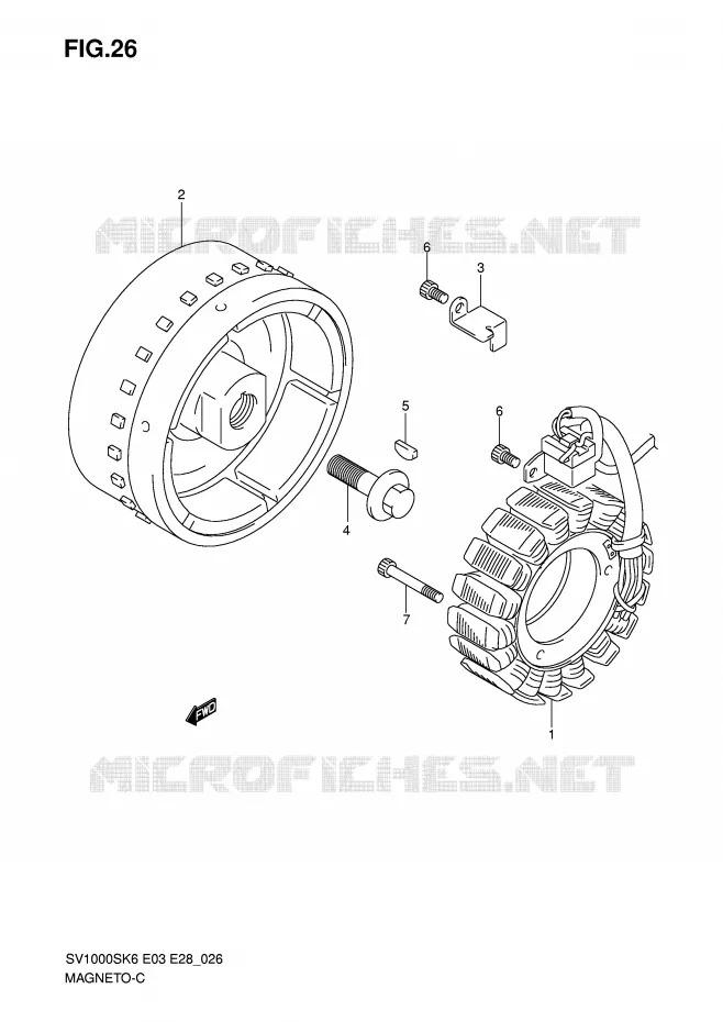 ALLUMAGE ROTOR - STATOR Suzuki MOTO 1000 SV 2006  SV1000K6(E3/E28)