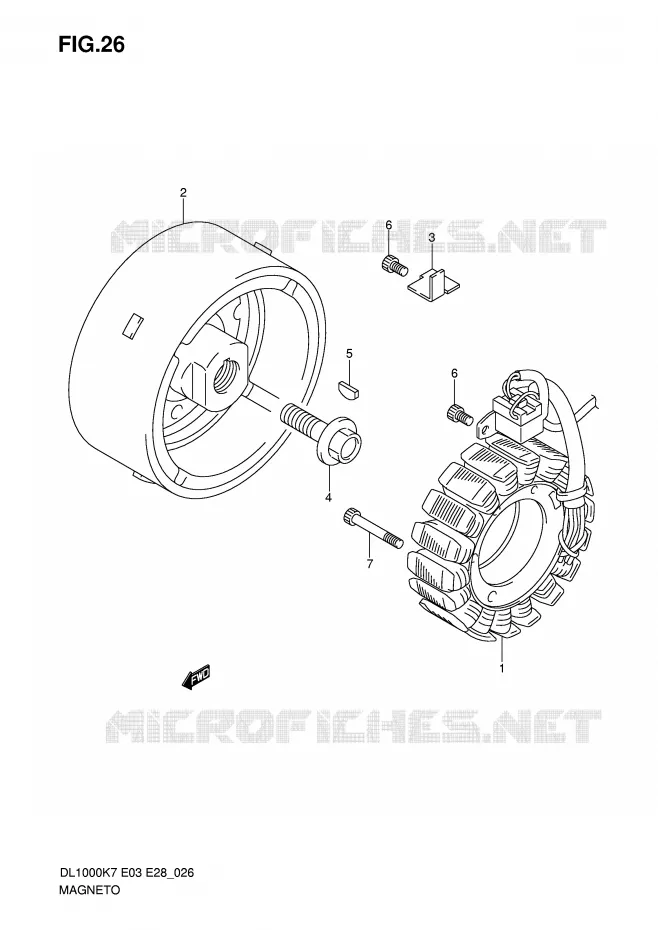 ALLUMAGE ROTOR - STATOR Suzuki MOTO 1000 V-STROM 2008  DL1000K8(E3/E28)