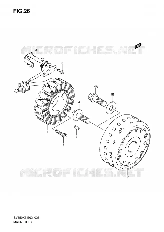 ALLUMAGE ROTOR - STATOR Suzuki MOTO 650 SV-S 2006  SV650SK6(E2)