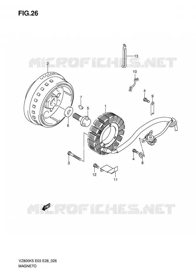 ALLUMAGE ROTOR - STATOR Suzuki MOTO 800 MARAUDER 2009  VZ800K9(E3/E28)