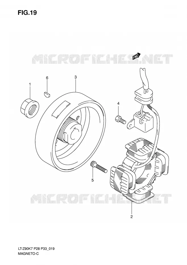 ALLUMAGE ROTOR - STATOR Suzuki QUAD 90 QUADSPORT 2010  LT-Z90ZL0(P28/P33)