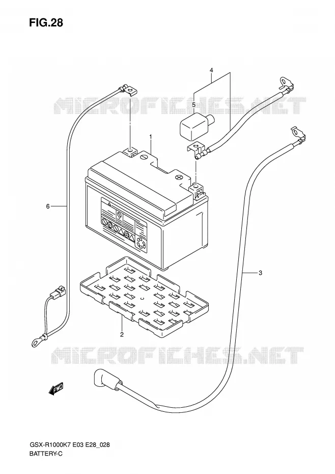 BATTERIE Suzuki MOTO 1000 GSX-R 2008  GSX-R1000 K8 (E33)