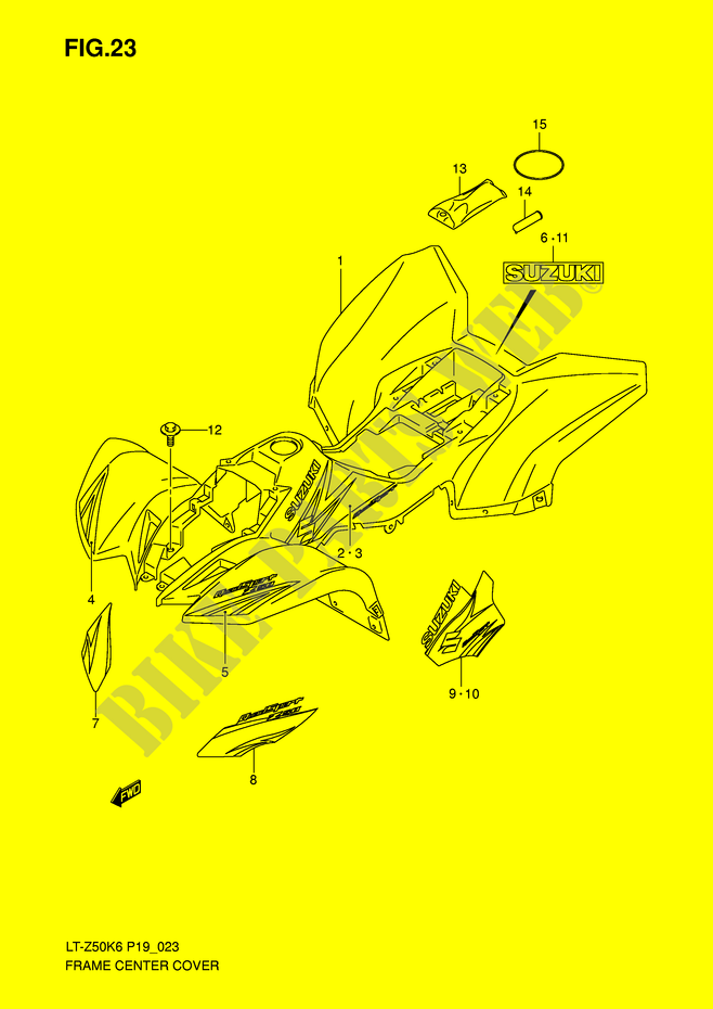 CARENAGES (MODEL K6/K7) pour Suzuki QUADSPORT 50 2015