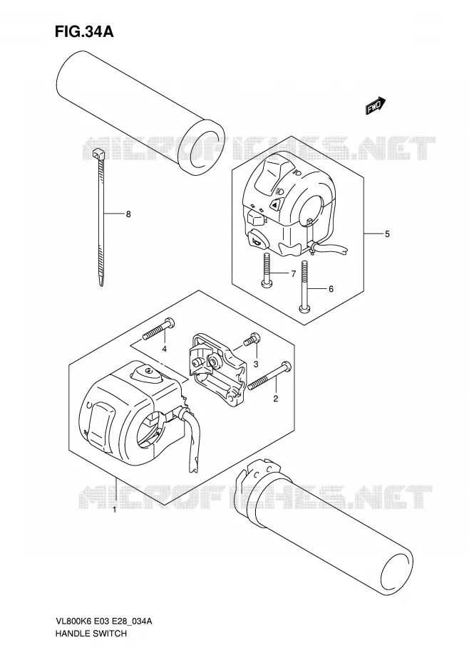 COMMODOS (MODEL K7/K8/K9/L0) Suzuki MOTO 800 VOLUSIA 2007  VL800TK7(E3/E28)