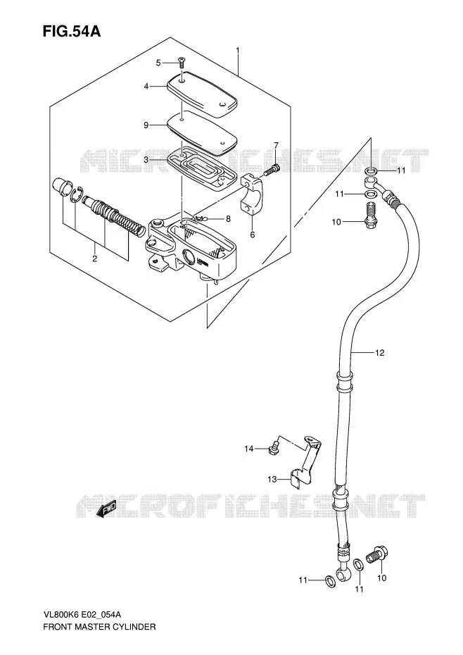 MAITRE CYLINDRE AVANT (MODEL K7/K8/K9/L0) Suzuki MOTO 800 VOLUSIA 2007  VL800K7(E2)
