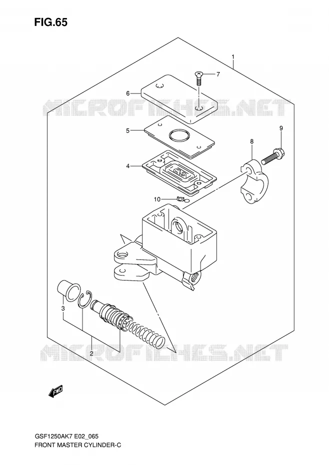 MAITRE CYLINDRE AVANT (VOIR NOTE) Suzuki MOTO 1250 BANDIT 2008  GSF1250AK8(E2)