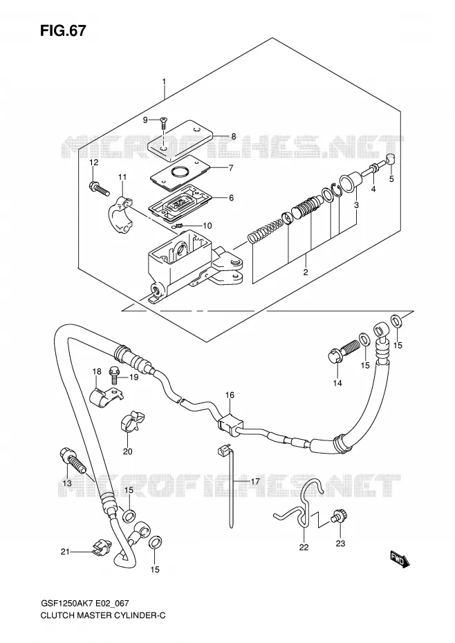 MAITRE CYLINDRE D'EMBRAYAGE (SEE NOTE) Suzuki MOTO 1250 BANDIT-S 2009  GSF1250SAK9(E2)