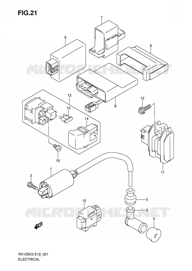 PARTIE ELECTRIQUE Suzuki MOTO 125 VAN-VAN 2004  RV125K4(E19)