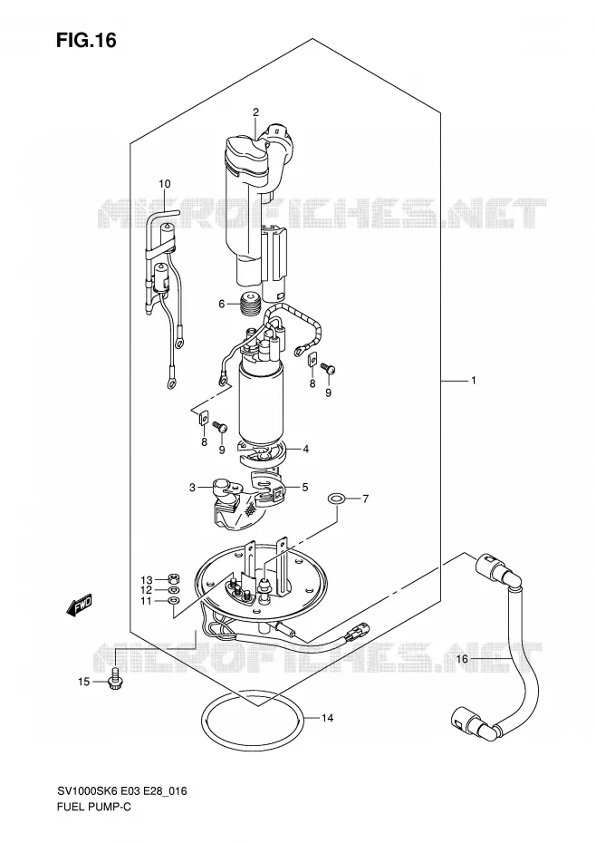 POMPE A ESSENCE Suzuki MOTO 1000 SV 2006  SV1000SK6(E3/E28)