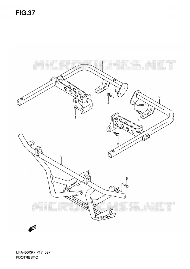 REPOSE PIED Suzuki QUAD 450 KINGQUAD 2007  LT-A450XK7(P17)
