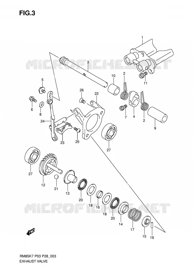 VALVE D'ECHAPPEMENT Suzuki MOTO 85 RM 2007  RM85LK7(P3/P28)