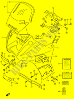 CARENAGES   ETIQUETTES (MODELE M) pour Suzuki DR 650 1996