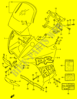 CARENAGES   ETIQUETTES (MODELE S) pour Suzuki DR 650 1992