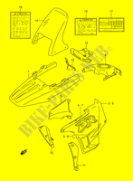CARENAGES   ETIQUETTES (MODELE T) pour Suzuki DR 800 1991