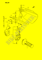 ENSEMBLE LEVIER   COMMODO DROIT (DR350SL/SM,DR350SN/SP/SR E24) pour Suzuki DR 350 1994