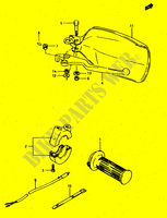 ENSEMBLE LEVIER   COMMODO DROIT (MODELE G/DR500SH) pour Suzuki DR 500 1986
