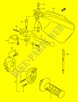 ENSEMBLE LEVIER   COMMODO DROIT (MODELE N/P/R E21) pour Suzuki DR 250 1993