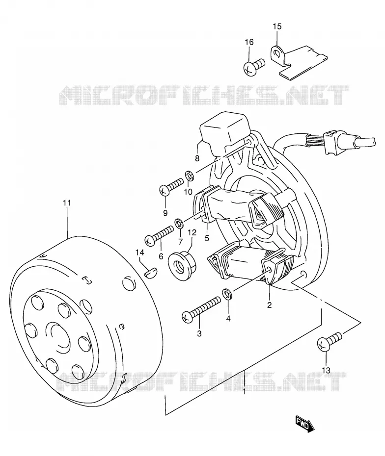 ALLUMAGE ROTOR - STATOR (MODELE K) Suzuki SCOOTER 80 FB 1989  FB80K(E1)