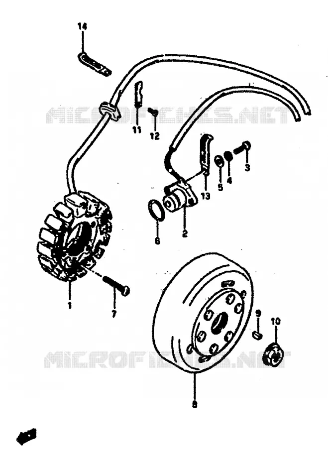 ALLUMAGE ROTOR - STATOR Suzuki MOTO 500 RG 1986  RG500G(E1)