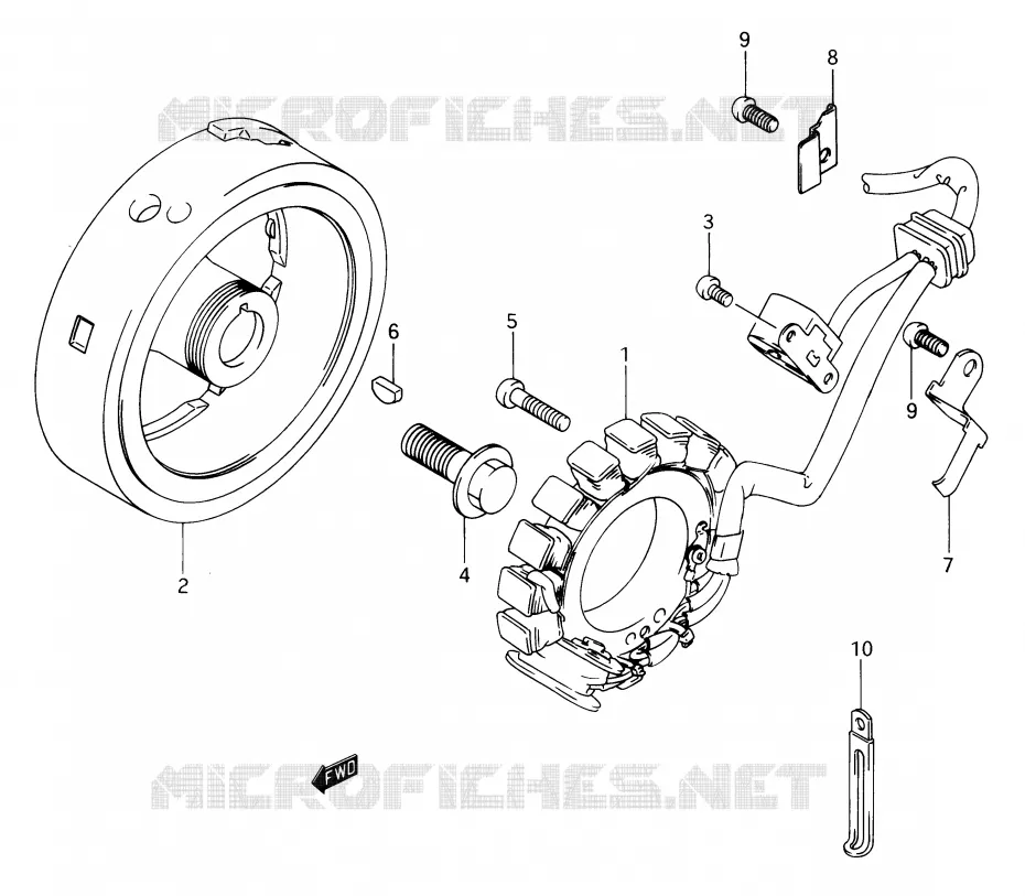ALLUMAGE ROTOR - STATOR Suzuki MOTO 650 DR 1990  DR650RSL(E2)